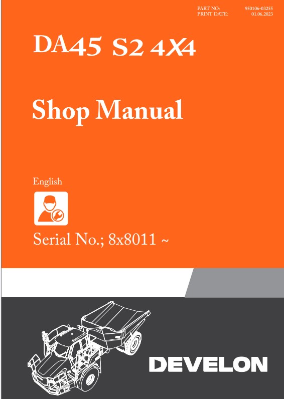 Doosan Develon DA45 S2 4X4 Shop Manual 950106 03255 (1)