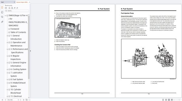 Doosan Engine DM03 Stage V and Tier 4 For D60 9 D70 9 D80 9 90S 9 Service Manual SB4524E02 (2)