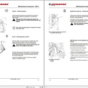 Dynapac Vibratory Roller CC800 CC900 CC1000 Instruction Manual 4812160801 F 2019 2