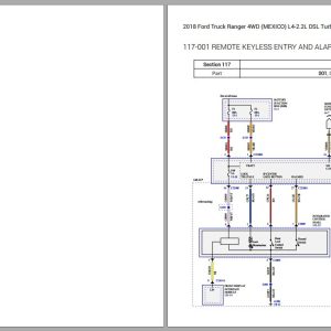 Ford Truck Ranger 2018 4WD L4 2.2L DSL Turbo Wiring Diagram 1