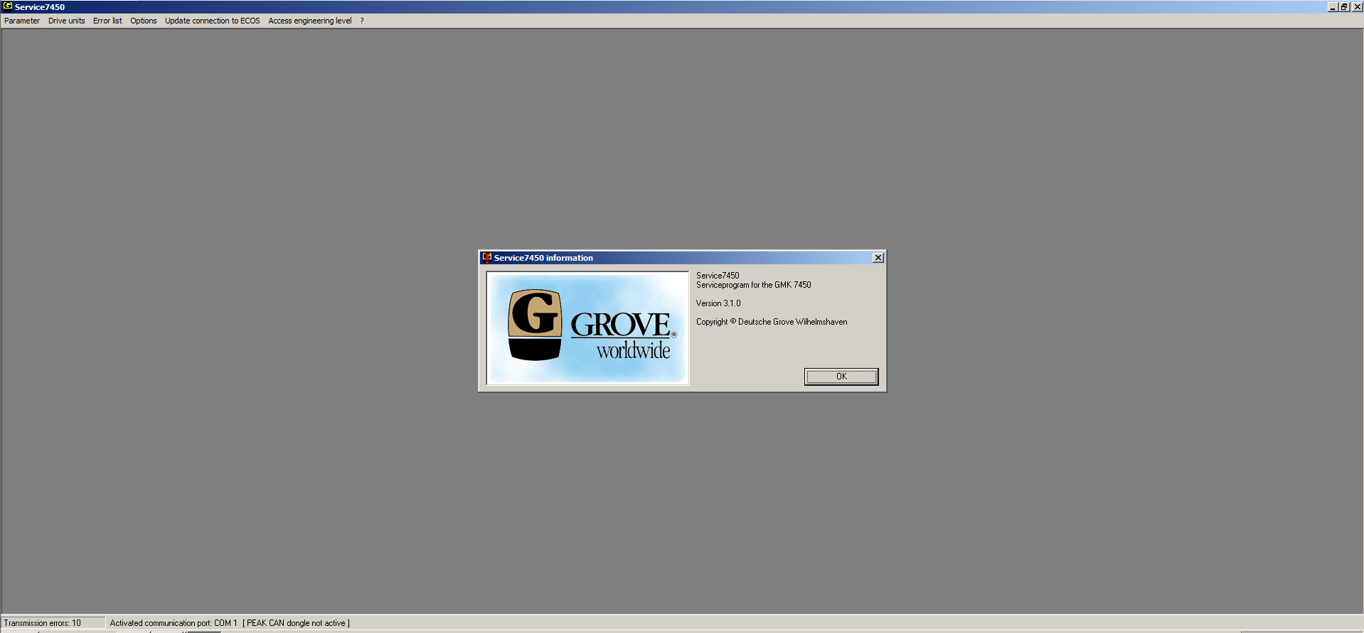 How To Fix Error Grove Crane GMK7450 Version 3.1.0 Standard Service Program (1)