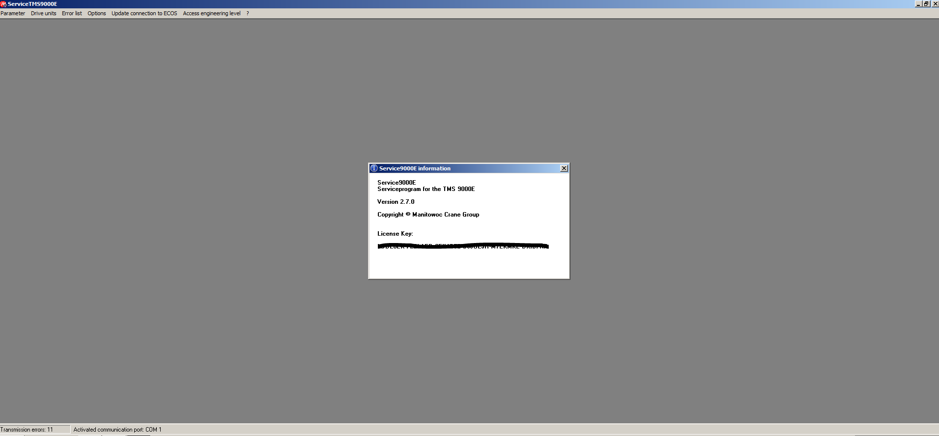 How To Fix Error Grove Crane TMS9000E Version 2.7.0 Standard Service Program (1)