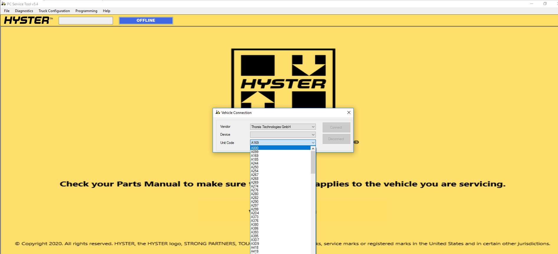 How To Fix Error Hyster Diagnostic Tool PCST V5.4 08.2024 Developer Level (2)