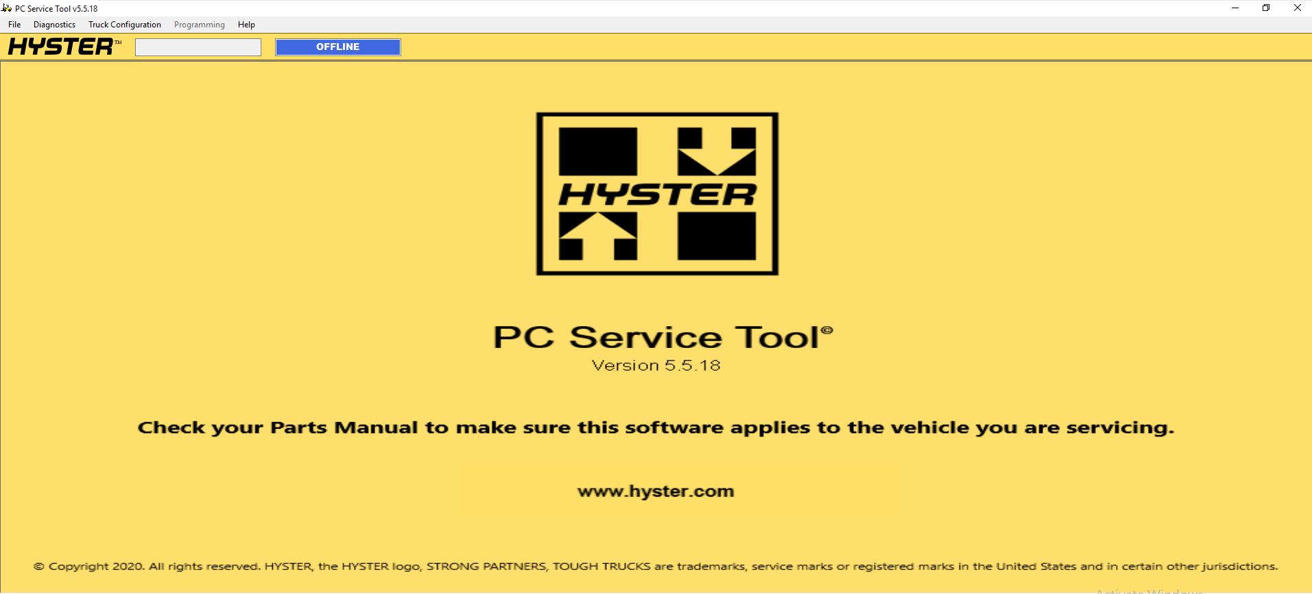 How To Fix Error Hyster Forklift PCST V5.5.18 2025 Diagnostic Program Developer Level (1)