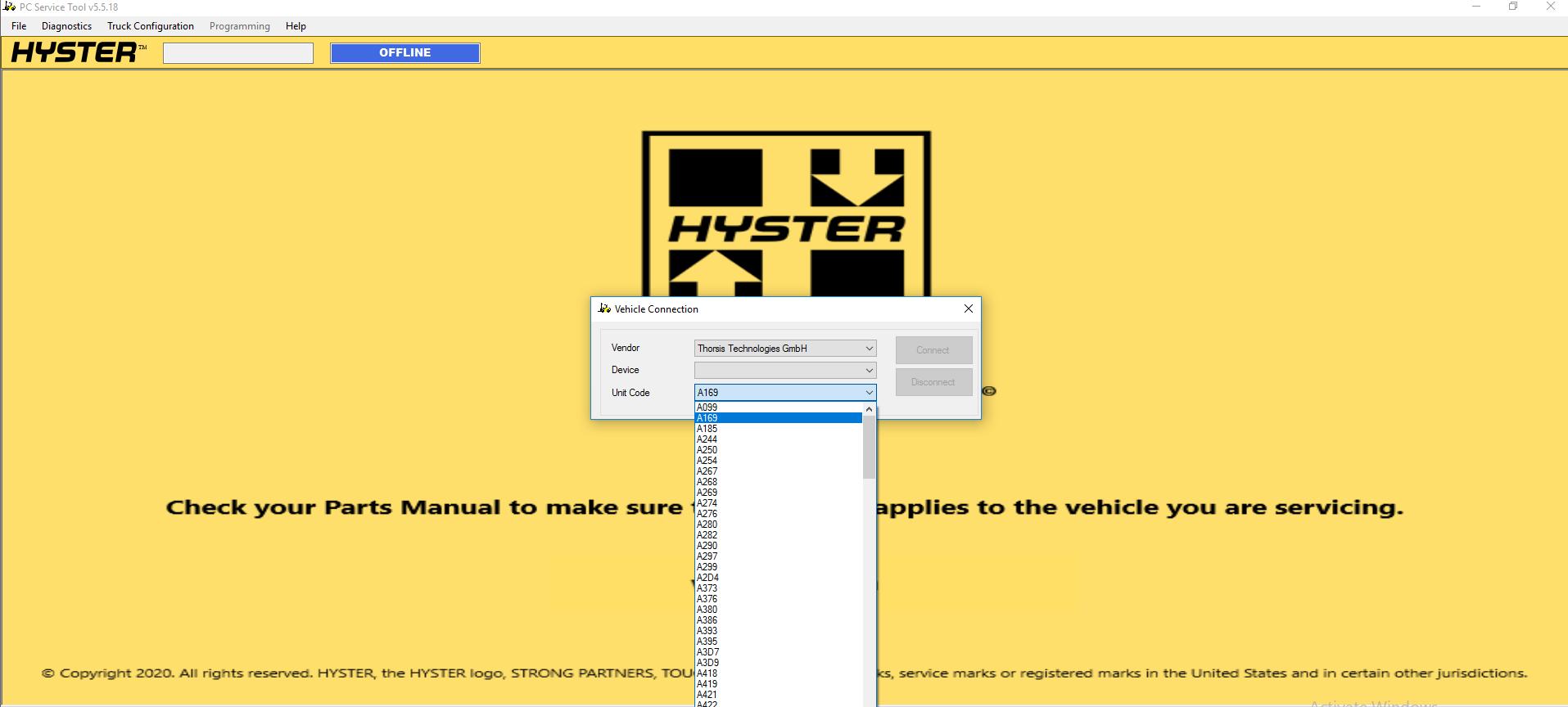 How To Fix Error Hyster Forklift PCST V5.5.18 2025 Diagnostic Program Developer Level (2)