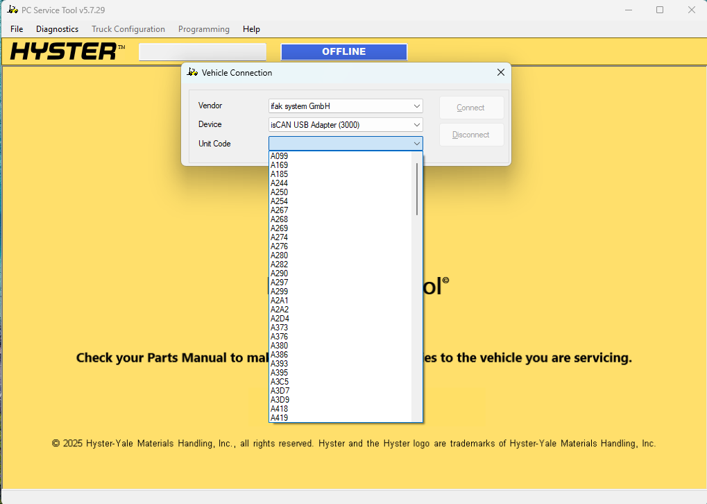 How To Fix Error Hyster Forklift PCST V5.7.29 2026 Diagnostic Program Developer Level (2)