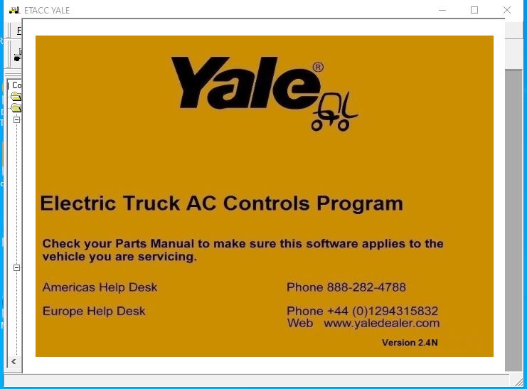 How To Fix Error Yale Forklift ETACC 08.2024 2.42.15 Display Program and Database (1)