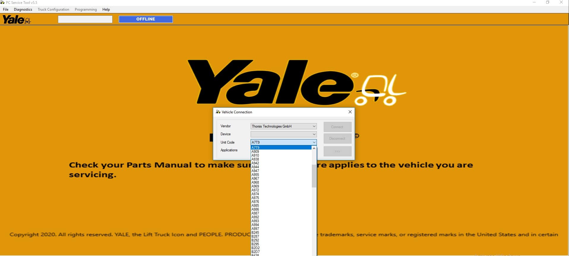 How To Fix Error Yale Forklift PCST V5.5 2025 Diagnostic Program (1)