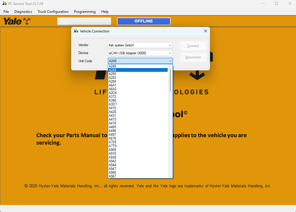 How To Fix Error Yale Forklift PCST V5.7.29 2026 Diagnostic Program Developer Level (2)