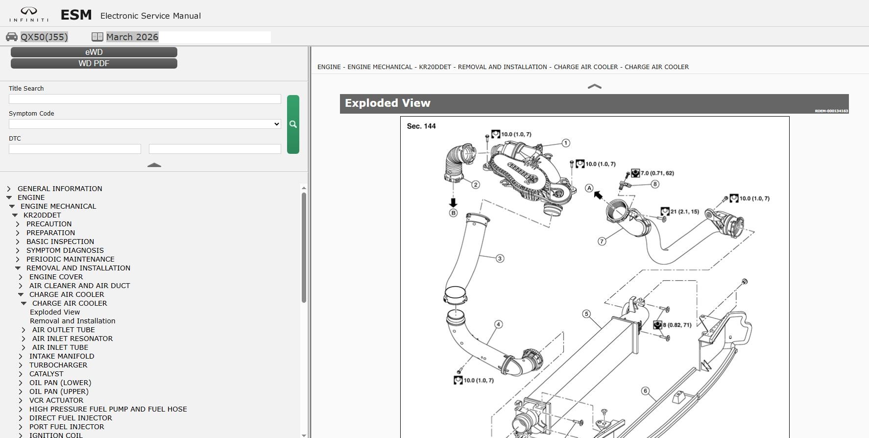 Infiniti QX50 J55 2021 March 2026 Service Manual Wiring Diagrams (2)