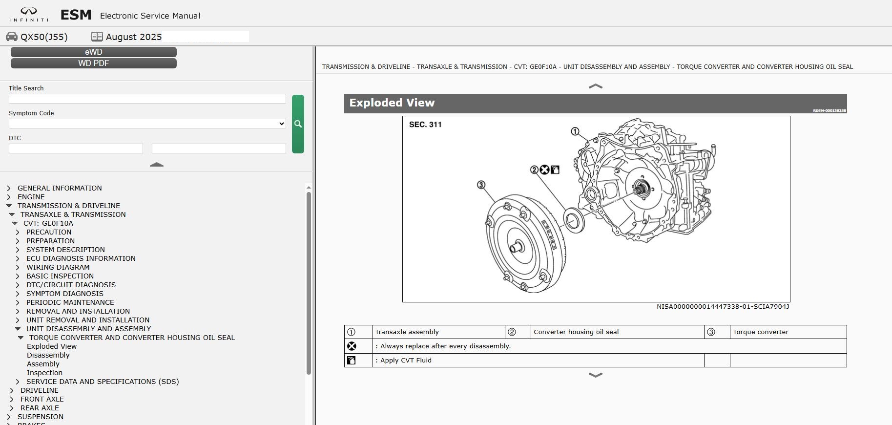 Infiniti QX50 J55 2023 August 2025 Service Manual Wiring Diagrams (2)