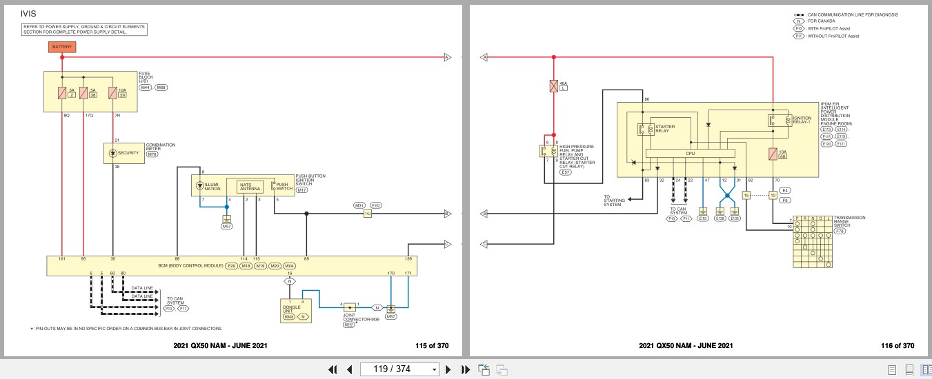 Infiniti QX50 NAM 2021 JUNE 2021 Electrical Wiring Diagrams (3)