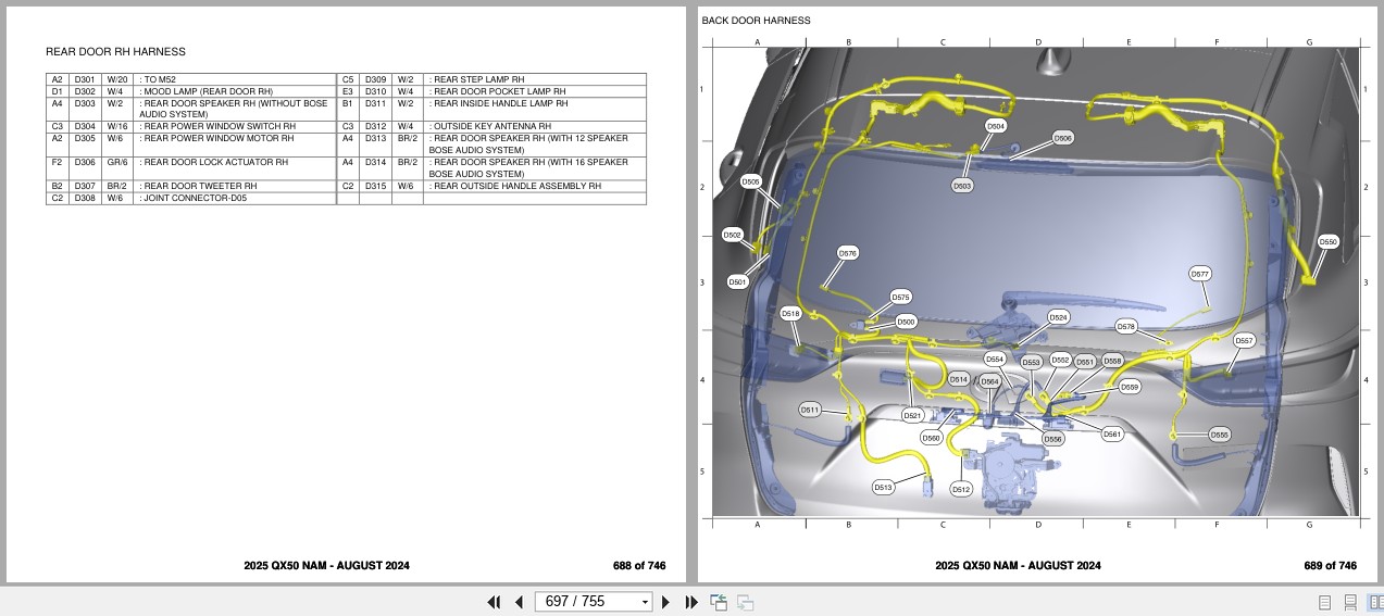 Infiniti QX50 NAM 2025 AUGUST 2024 Electrical Wiring Diagrams (3)