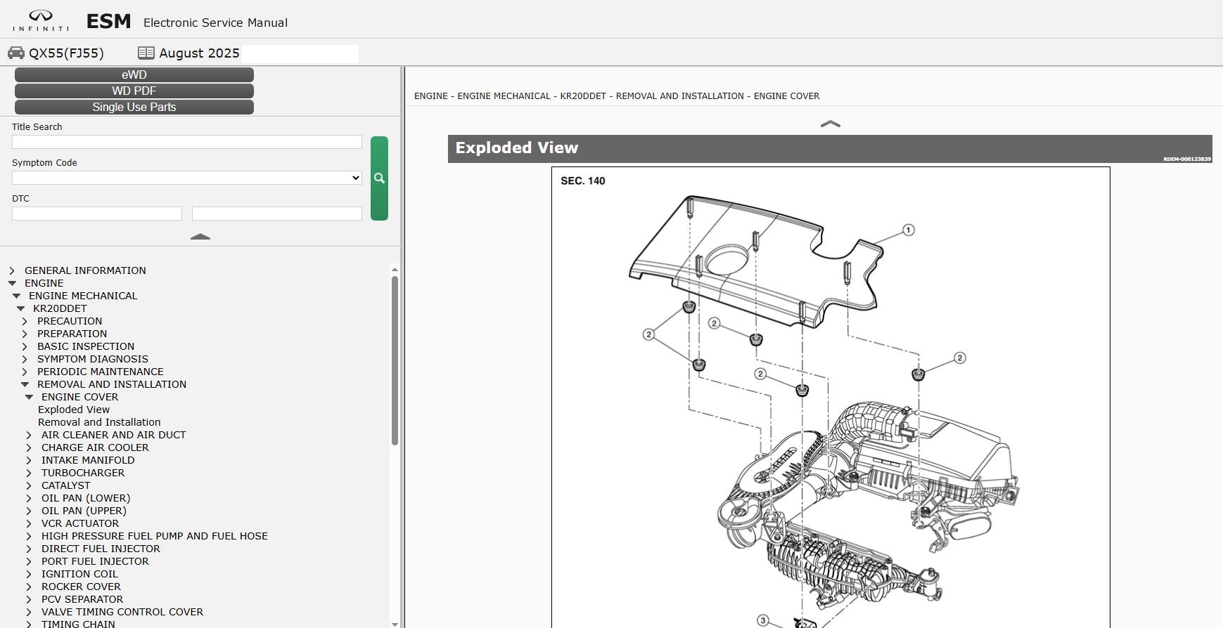 Infiniti QX55 FJ55 2022 August 2025 Parts Service Manual Wiring Diagrams (2)