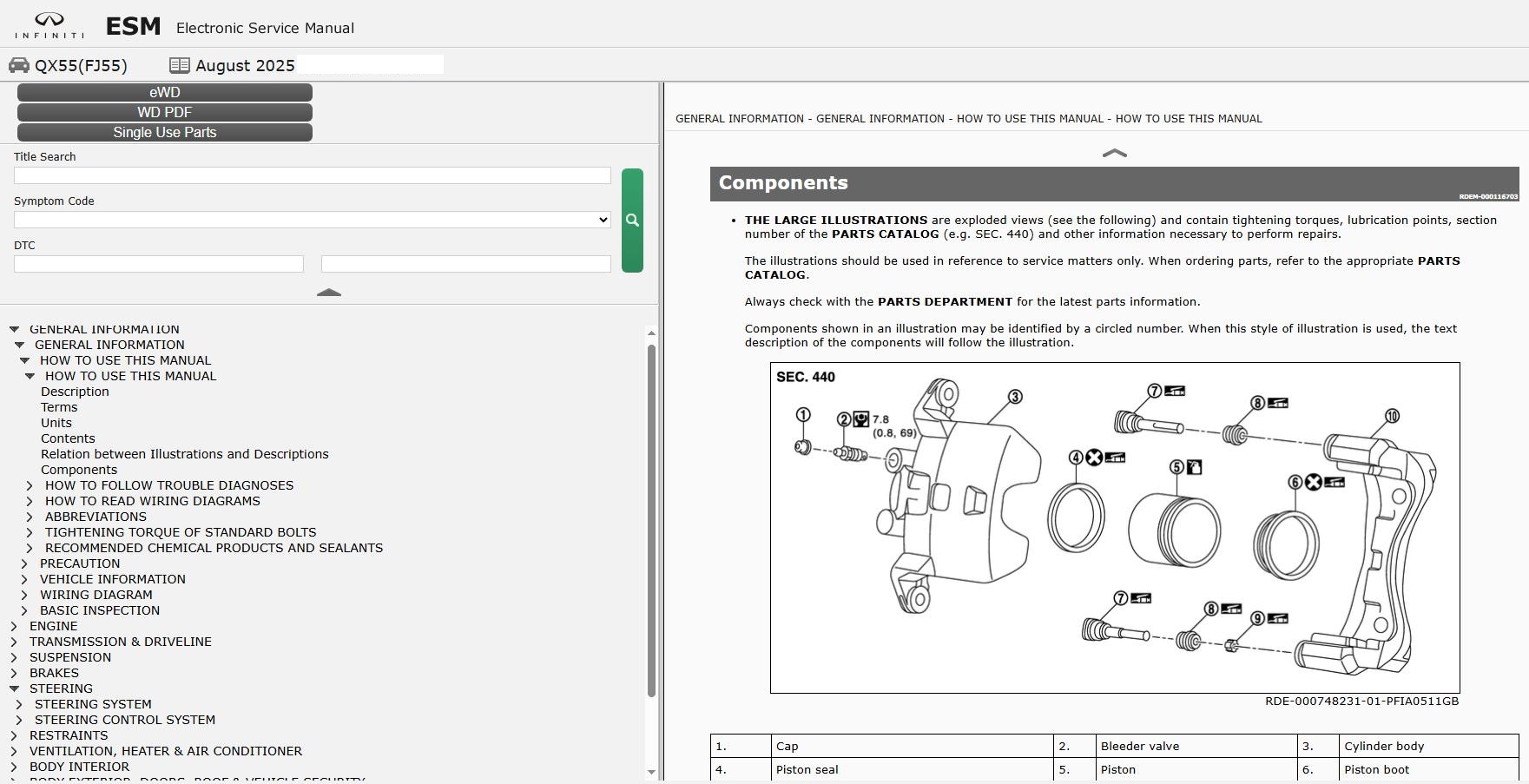 Infiniti QX55 FJ55 2023 August 2025 Parts Service Manual Wiring Diagrams (2)