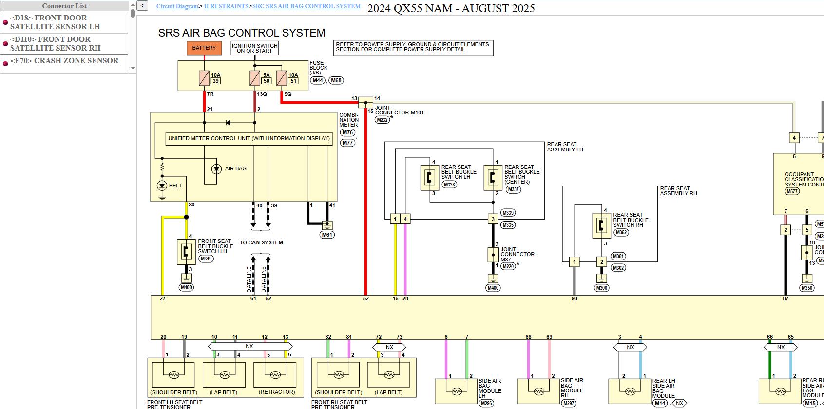 Infiniti QX55 FJ55 2024 August 2025 Parts Service Manual Wiring Diagrams (3)