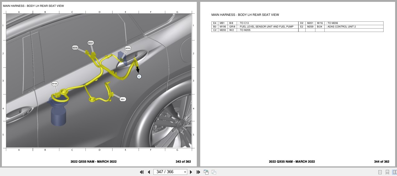 Infiniti QX55 NAM 2022 MARCH 2022 Electrical Wiring Diagrams (3)
