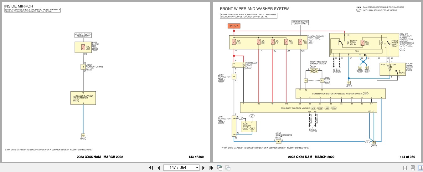 Infiniti QX55 NAM 2023 MARCH 2022 Electrical Wiring Diagrams (2)