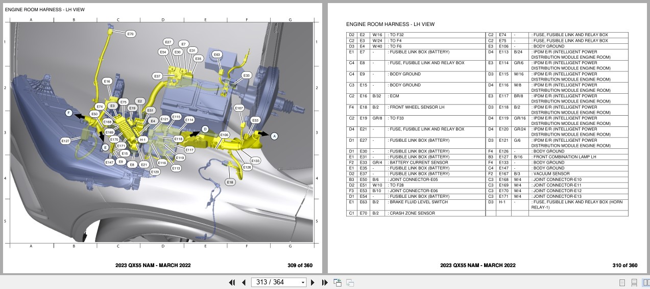 Infiniti QX55 NAM 2023 MARCH 2022 Electrical Wiring Diagrams (3)