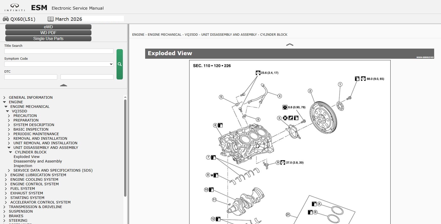 Infiniti QX60 L51 2023 March 2026 Parts Service Manual Wiring Diagrams (2)