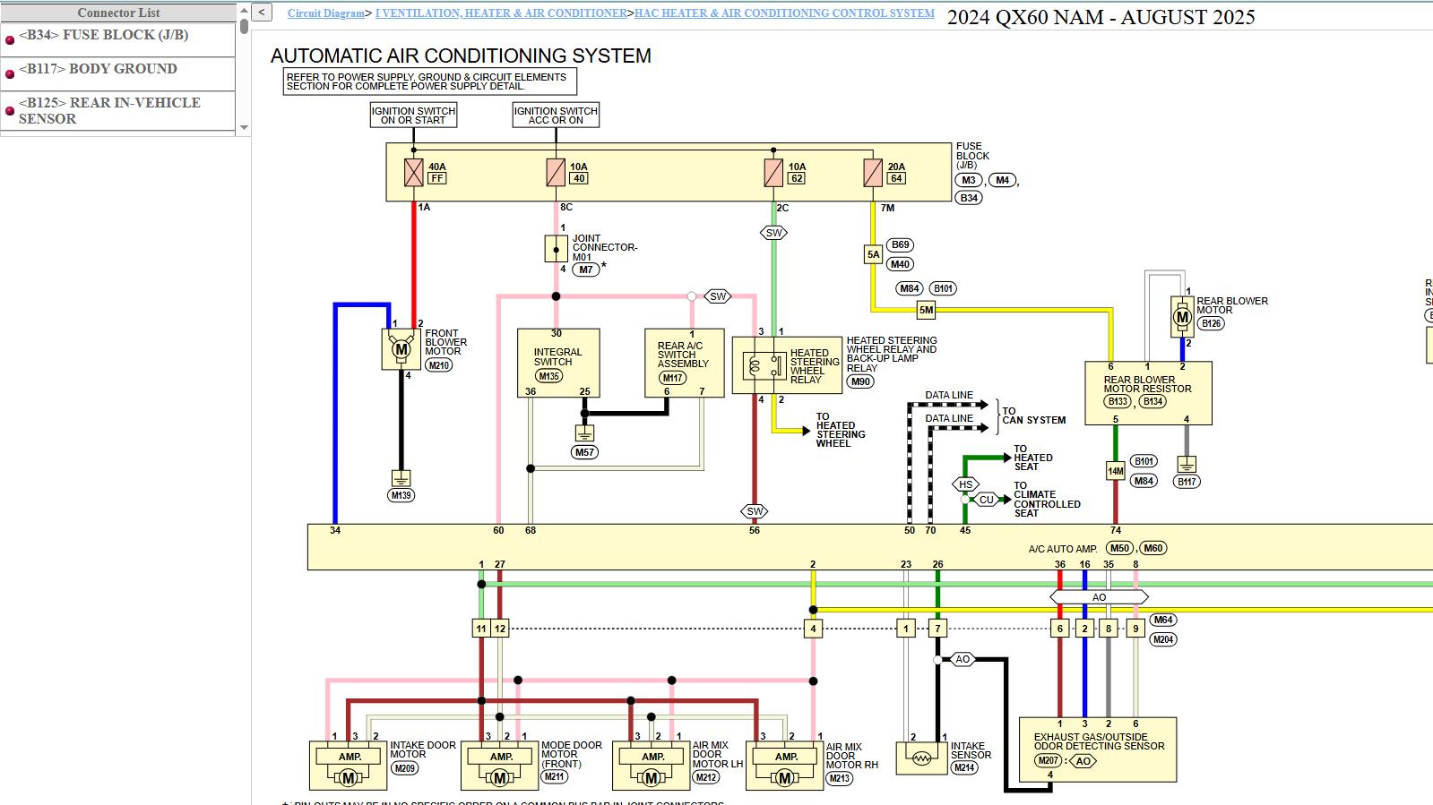 Infiniti QX60 L51 2024 March 2026 Parts Service Manual Wiring Diagrams (3)