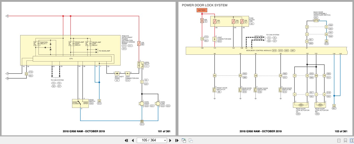 Infiniti QX60 NAM 2018 OCTOBER 2019 Electrical Wiring Diagrams (2)