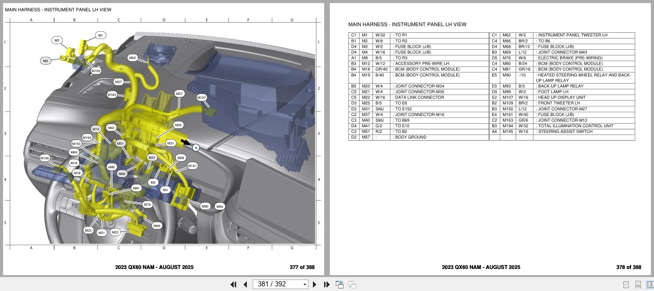 Infiniti QX60 NAM 2023 AUGUST 2025 Electrical Wiring Diagrams (2)