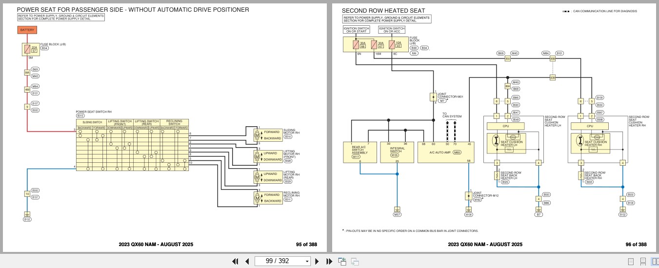 Infiniti QX60 NAM 2023 AUGUST 2025 Electrical Wiring Diagrams (3)