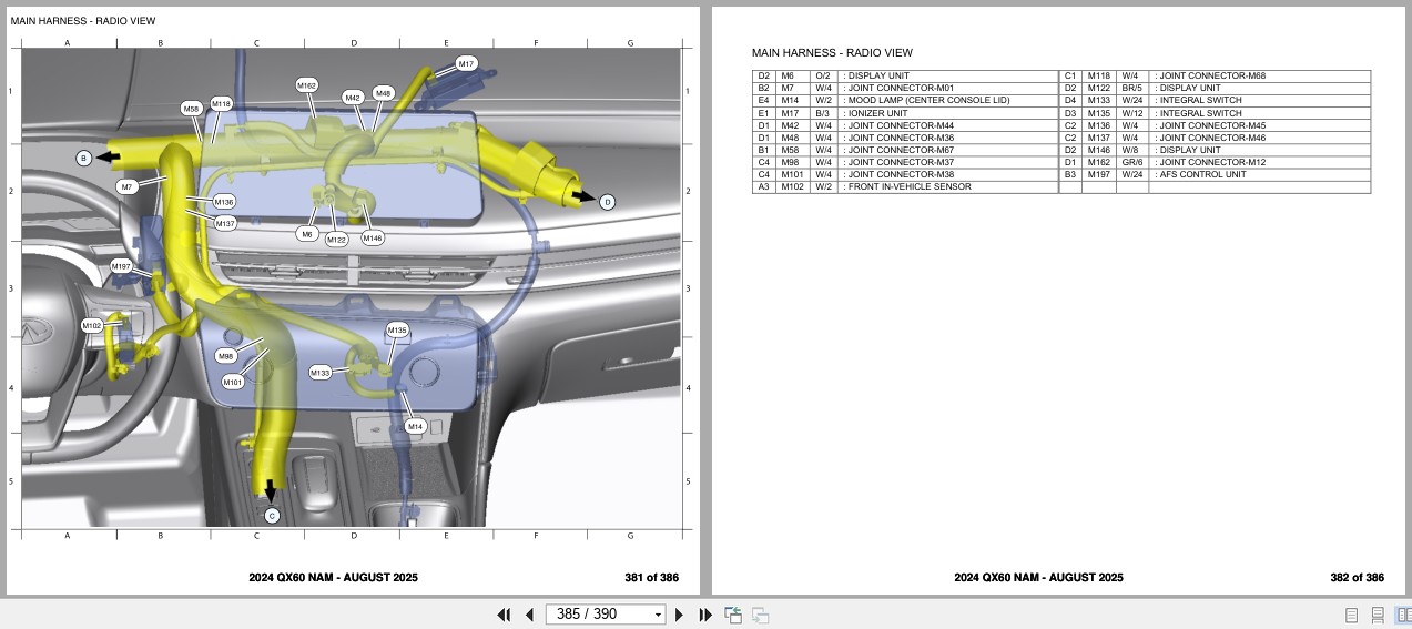 Infiniti QX60 NAM 2024 AUGUST 2025 Electrical Wiring Diagrams (3)