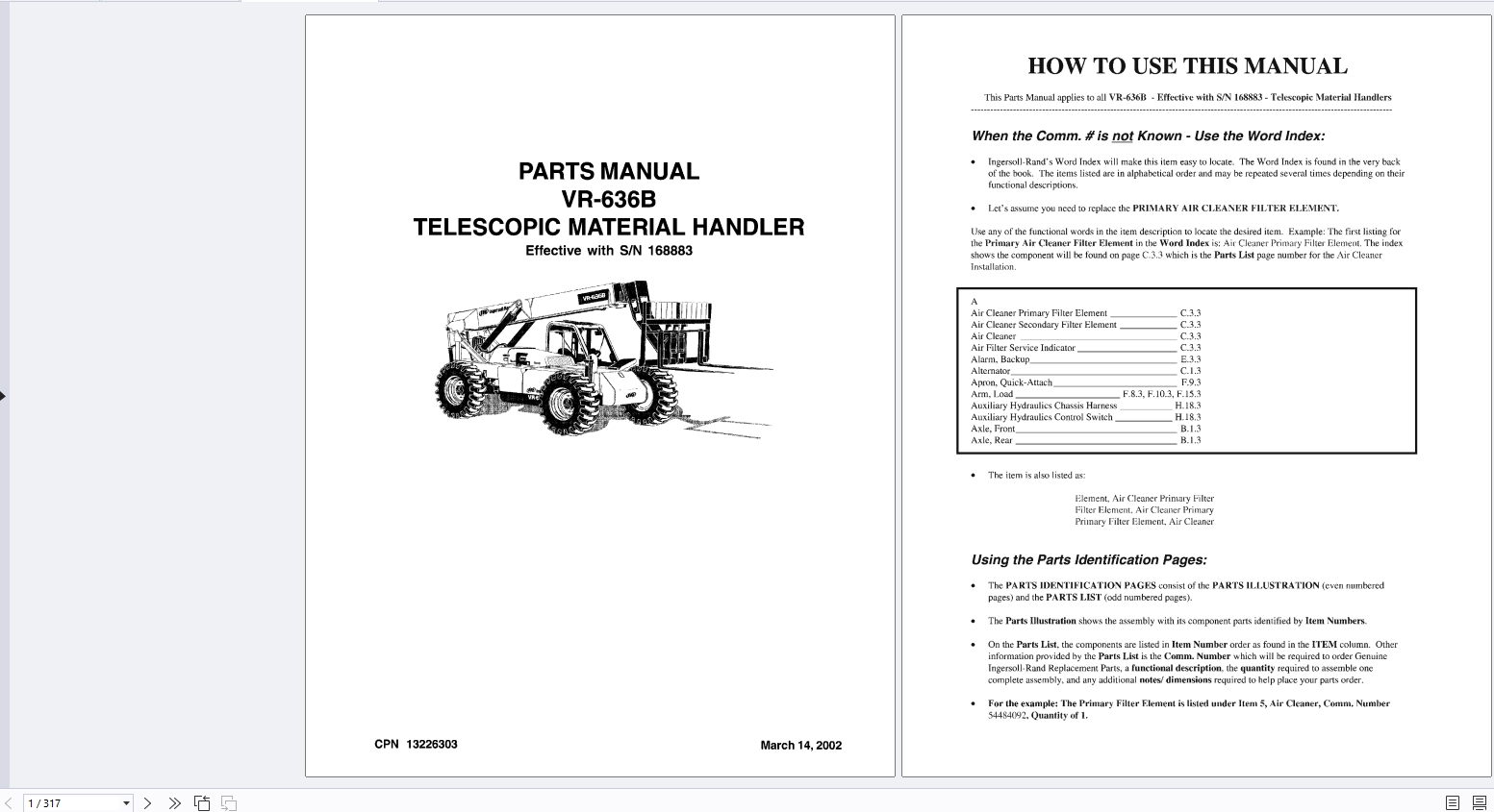 Ingersoll Rand Telescopic Material Handler Parts Catalog PDF 210 MB (3)