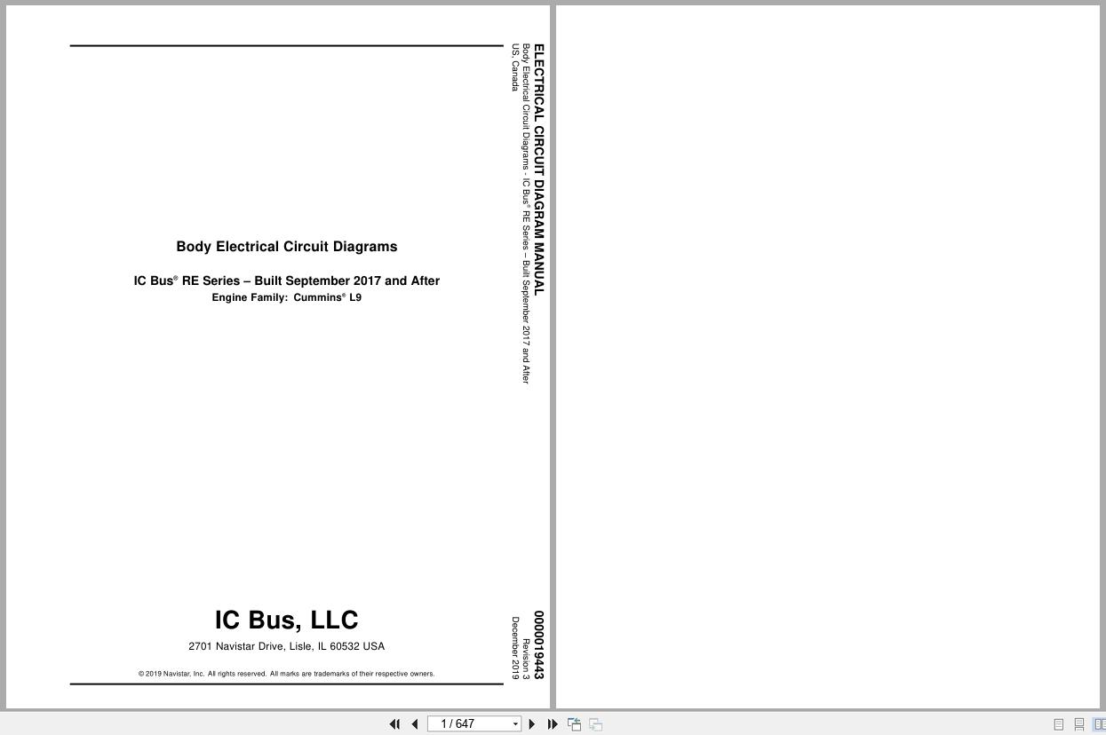 International School Bus IC Bus RE Series Chassis Electrical Diagrams 0000019443 2019 (1)