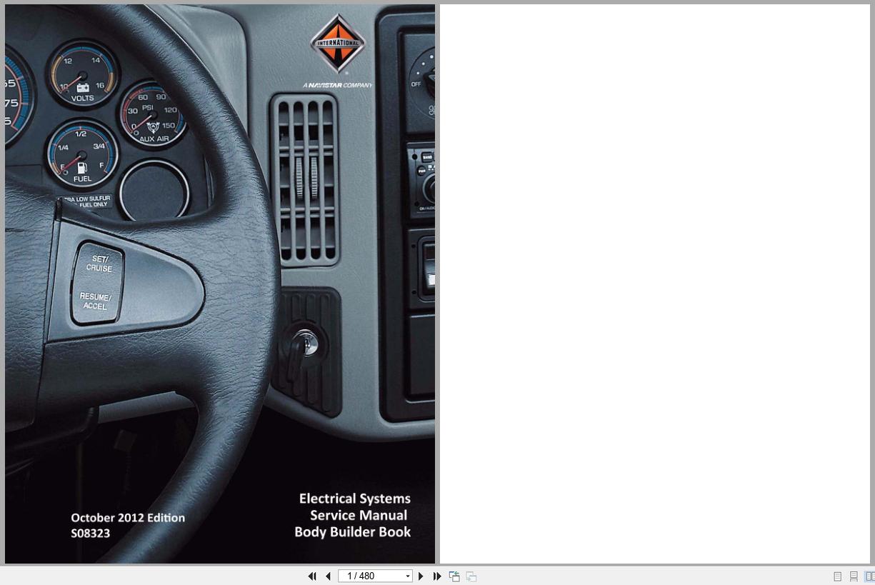 International Truck 3200 DuraStar WorkStar 8000 Electrical Body Builder Book S08323 2012 (1)
