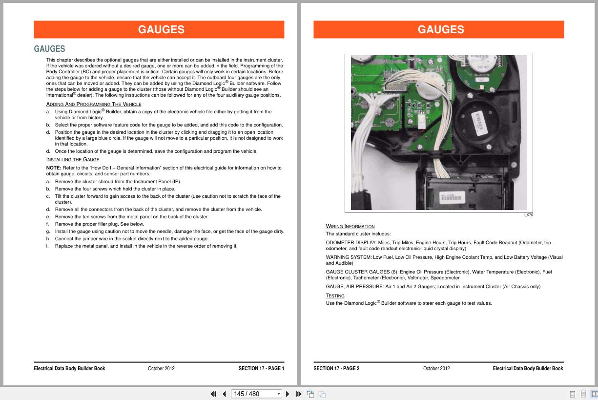 International Truck 3200 DuraStar WorkStar 8000 Electrical Body Builder Book S08323 2012 (2)