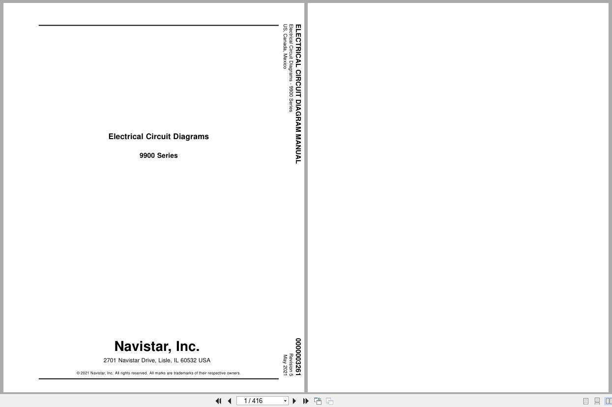 International Truck 9900 Series Electrical Diagram 0000003261 2021 (1)