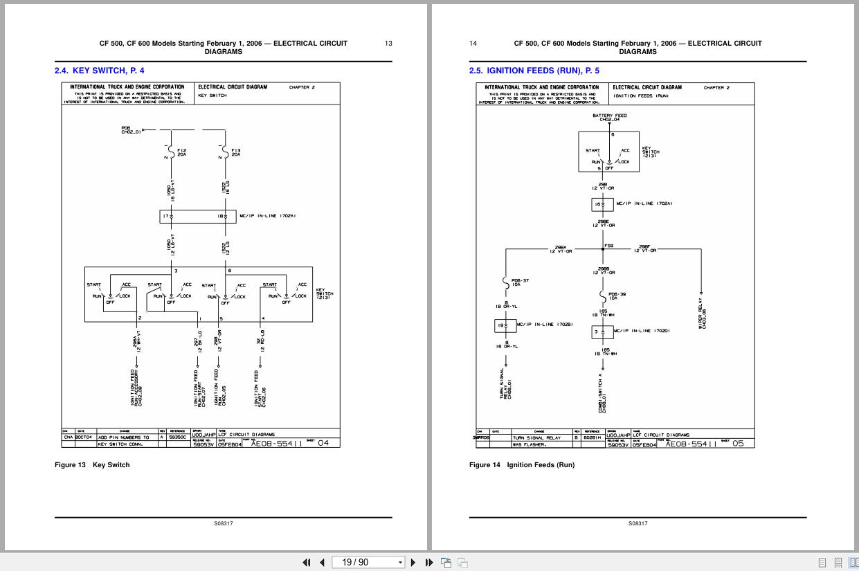 International Truck CF500 CF600 Electrical Diagram S08317 2006 (2)