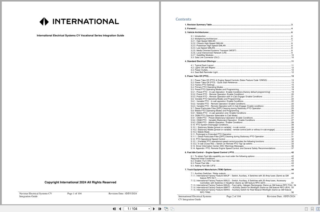 International Truck CV Vocational Series Electrical System Integration Guide 2024 (1)