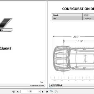 International Truck CV515 Crew Cab Configuration Diagrams 2019 (1)