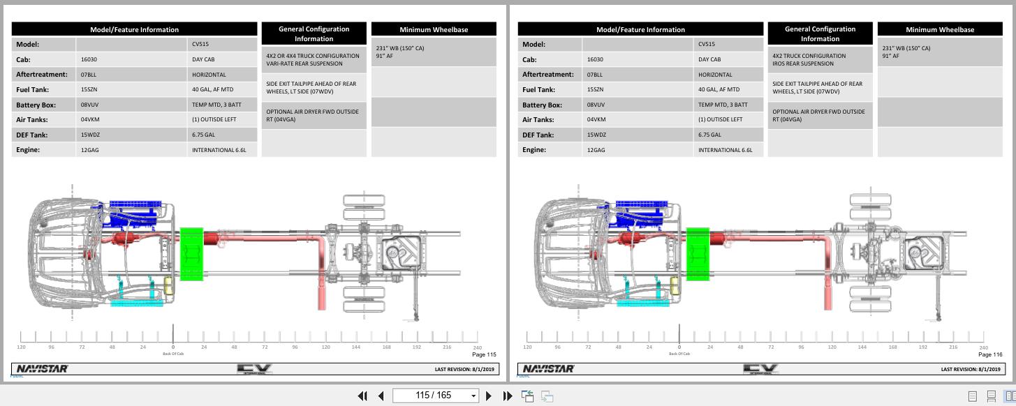 International Truck CV515 Day Cab Configuration Diagrams 2019 (3)
