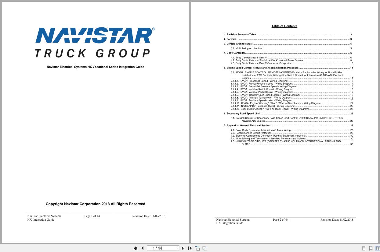 International Truck HX Vocational Series Electrical Systems Integration Guide 2018 (1)