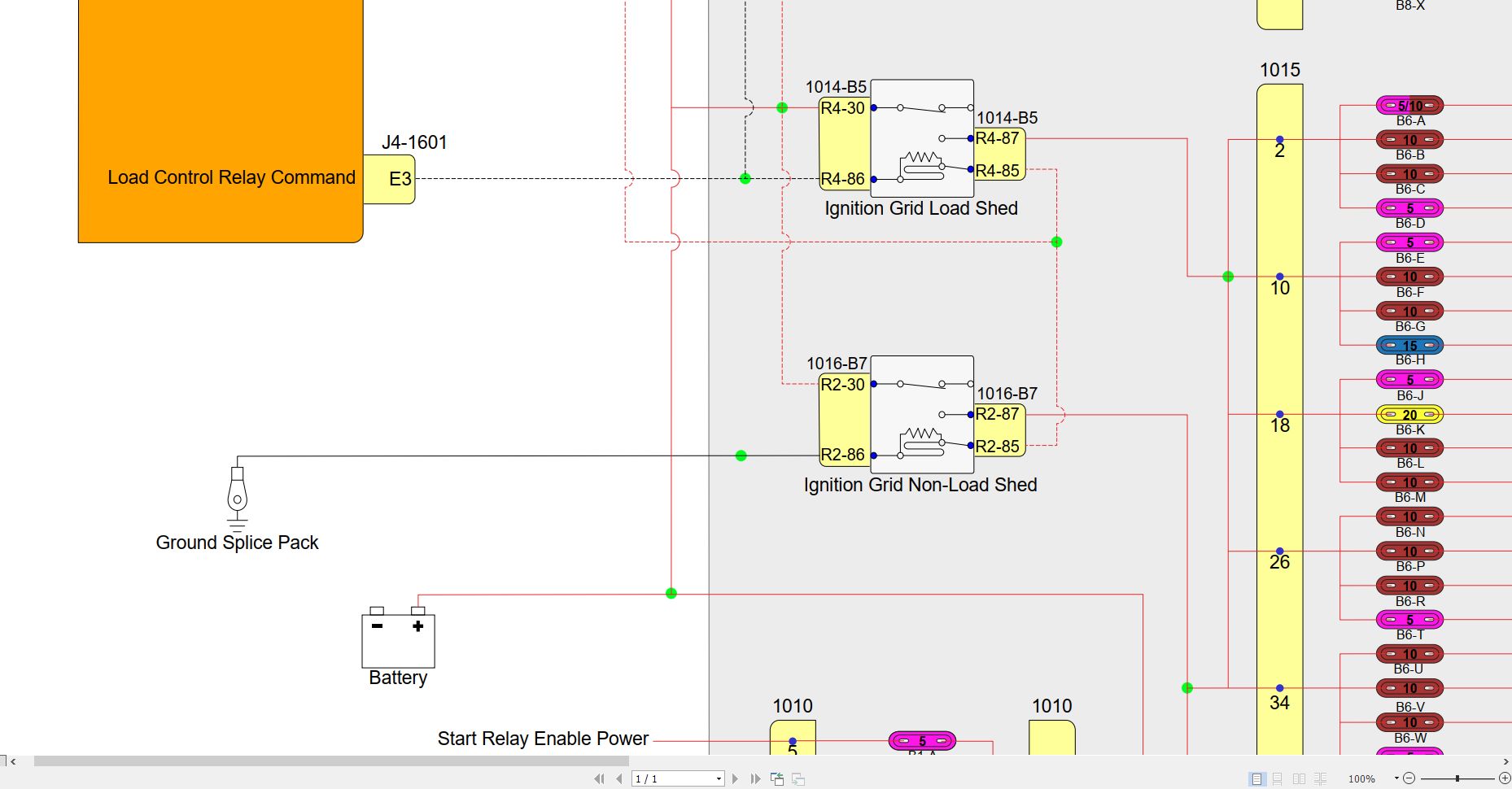 International Truck LT RH Lonestar Series Chassis PDM Layout Circuit Diagram 0000463983 (2)
