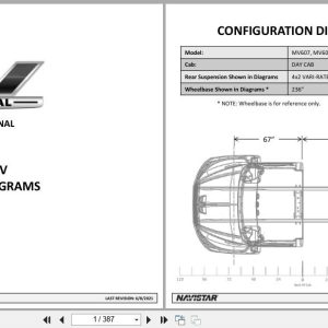 International Truck MV Series MV607 MV607LP Day Cab Configuration Diagrams 2021 (1)