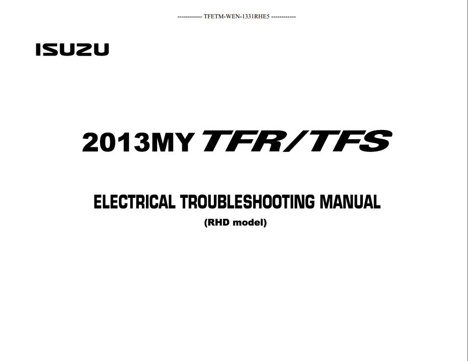 Isuzu 2013 2015 TFR TFS RHD EURO5 Diagrams TFETM WEN 1331RHE5 1