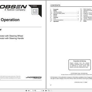 Jacobsen Aerator GA 30 Safety Operation Manual 4139909 2005 (1)