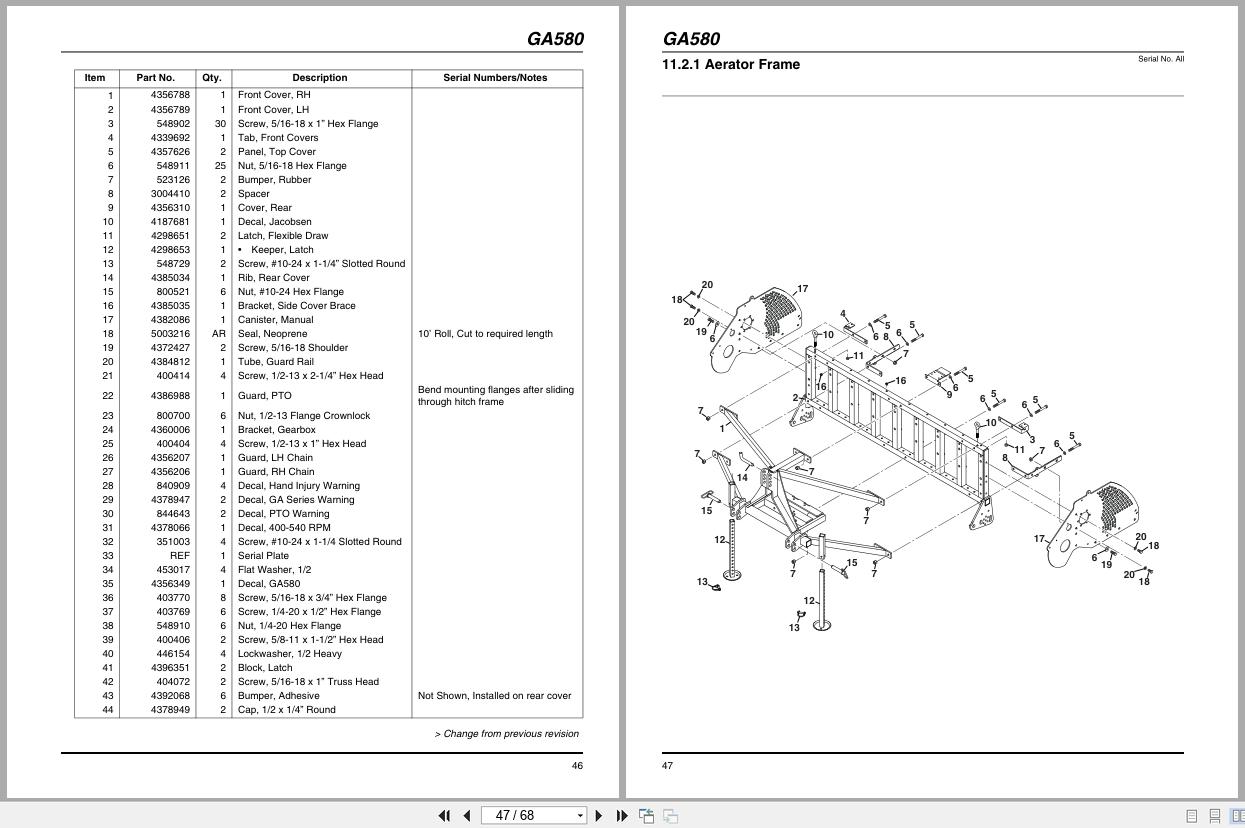 Jacobsen Aerator GA580 Technical Manual 4395529 B 2018 (3)