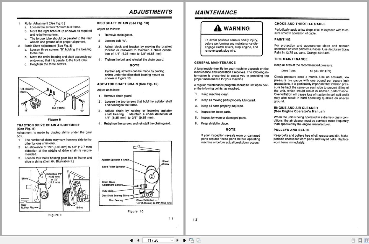 Jacobsen Aerator Seeder 524 Operators Manual And Parts List 364570 (2)