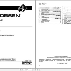 Jacobsen Blitzer Mower 73105 Technical Manual 361077 B 2000 (1)
