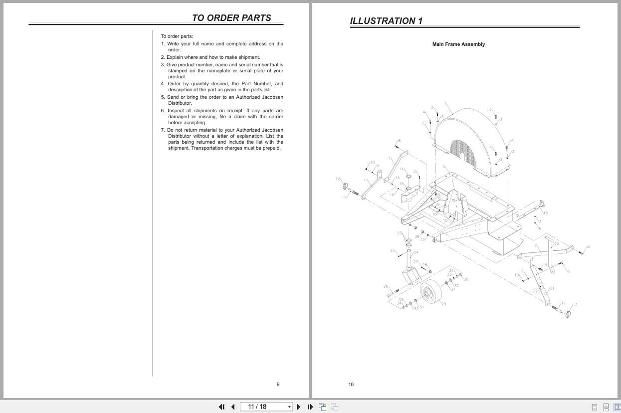Jacobsen Blower B 40 Accessory Parts Manual 09409 1996 (3)