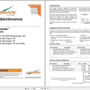 Jacobsen Cushman Utility Vehicle Haulster Parts Maintenance Manual 4241726 B 2013 (1)