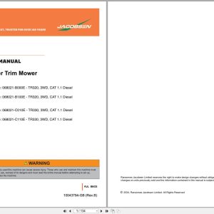 Jacobsen Cylinder Trim Mower TR320 Parts Manual 10043754 B 2024 (1)