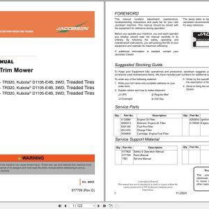Jacobsen Cylinder Trim Mower TR320 Parts Manual 677799 G 2024 (1)